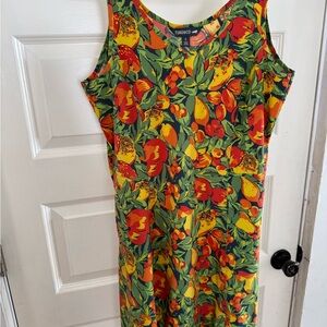 Vibrant Fruit Print Dress